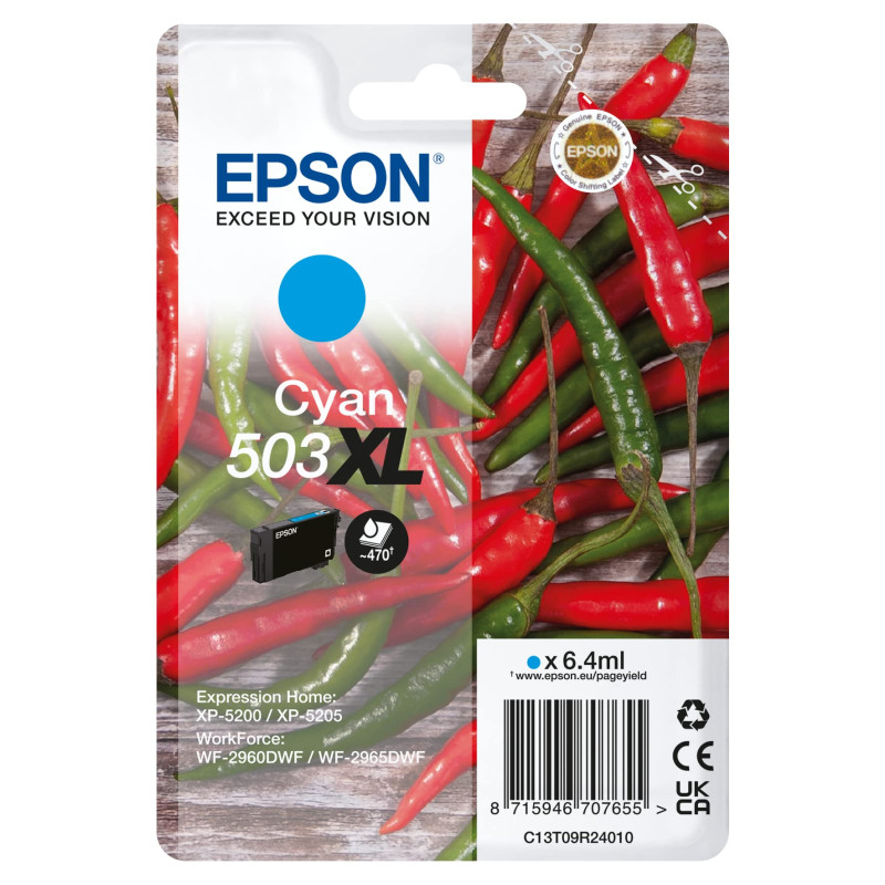 Epson Ink/503XL Chillies CY SC Sec 6,4 ML Epson Ink/503XL Chillies CY SC Sec 6,4 ML