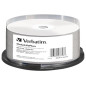 Verbatim 43743 Blu ray BD-R simple couche DL + Surface imprimable totale pour imprimante thermique 6x 25 Go Pack de 25 Verbatim 43743 Blu ray BD-R simple couche DL + Surface imprimable totale pour imprimante thermique 6x 25 Go Pack de 25