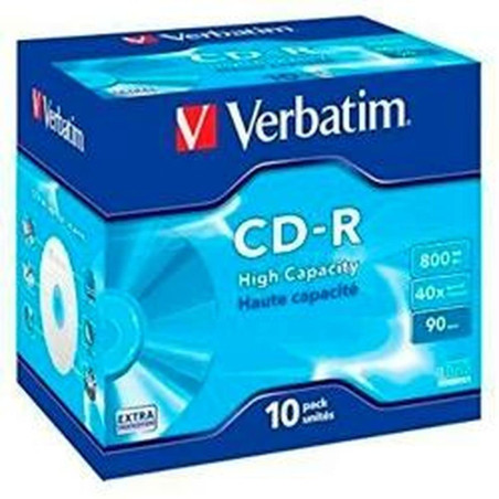 Verbatim CD-R 90 mn 40X 800 Mo Extra protection surface Jewel Case de 10