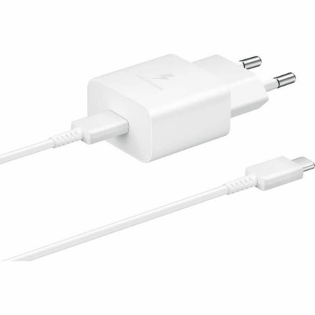 SAMSUNG Chargeur Secteur 15W USB C avec Cable Blanc