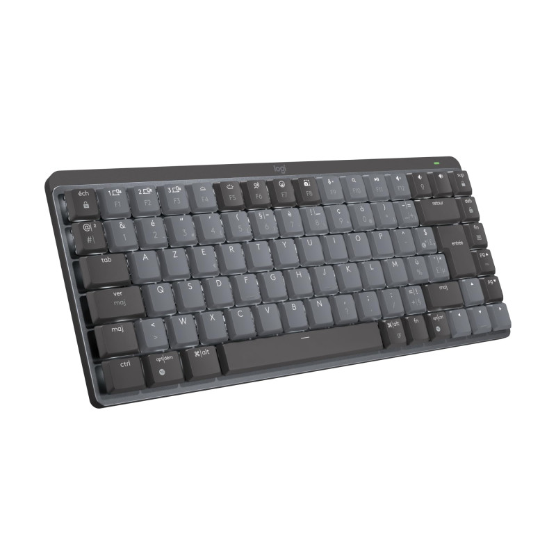 Logitech MX Mechanical Mini Clavier sans Fil Rétroéclairé Performant, Boutons Tactiles Silencieux, Bluetooth, USB-C, macOS, Wind Logitech MX Mechanical Mini Clavier sans Fil Rétroéclairé Performant, Boutons Tactiles Silencieux, Bluetooth, USB-C, macOS, Wind