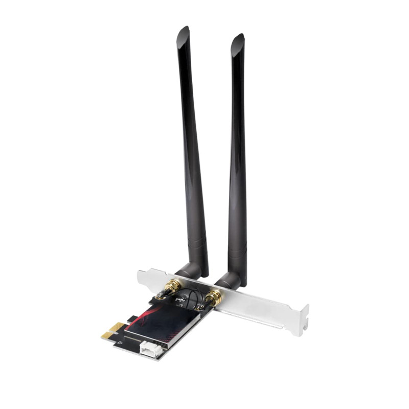 LogiLink WL0248 Carte PCI Express dernière génération avec Wi-FI (5 GHz/6 GHz/2,4 GHz) et Bluetooth (Version 5.2) LogiLink WL0248 Carte PCI Express dernière génération avec Wi-FI (5 GHz/6 GHz/2,4 GHz) et Bluetooth (Version 5.2)