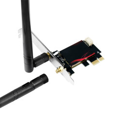 LogiLink WL0248 Carte PCI Express dernière génération avec Wi-FI (5 GHz/6 GHz/2,4 GHz) et Bluetooth (Version 5.2)