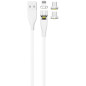 2GO Câble de charge USB 3 en 1 avec connecteurs magnétiques