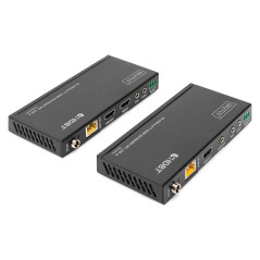 DIGITUS DS-55508 Extender HDMI (HDBaseT) - UHD 4K/60 Hz - 120 m via câble LAN (HDBaseT 100 m) - Kit : émetteur & récepteur - sor