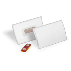Durable - Porte-badge à aimant CLICK FOLD FixPLus - Pour un badge - 54 x 90 mm - 10 unités - 826019 Transparent