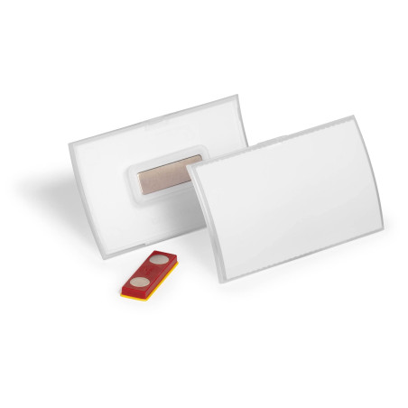Durable - Porte-badge à aimant CLICK FOLD FixPLus - Pour un badge - 54 x 90 mm - 10 unités - 826019 Transparent