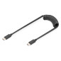 DIGITUS Câble spirale USB 2.0 USB - C à USB - C - USB 2.0, PD 60W Max ; 1m DIGITUS Câble spirale USB 2.0 USB - C à USB - C - USB 2.0, PD 60W Max ; 1m