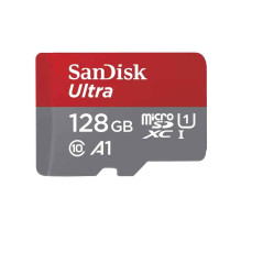 SanDisk Ultra 128 Go microSDXC UHS-I carte pour Chromebook avec adaptateur SD et jusqu'à 140 Mo/s en vitesse de transfert, A1 Ap
