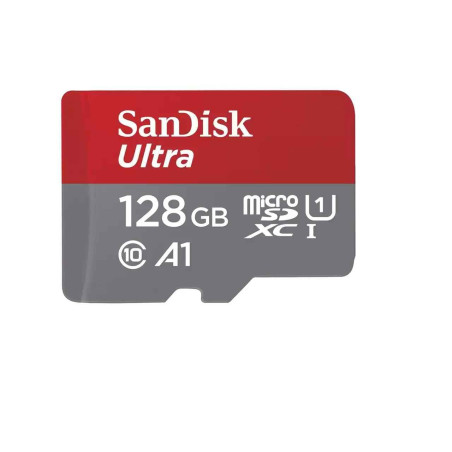 SanDisk Ultra 128 Go microSDXC UHS-I carte pour Chromebook avec adaptateur SD et jusqu'à 140 Mo/s en vitesse de transfert, A1 Ap