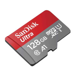SanDisk Ultra 128 Go microSDXC UHS-I carte pour Chromebook avec adaptateur SD et jusqu'à 140 Mo/s en vitesse de transfert, A1 Ap