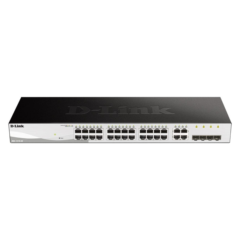 D-Link DGS-1210-28/E Switch Smart+ 24 Ports Gigabit + 4 Ports Combo 1000BaseT/SFP - Cordon d'alimentation UE Uniquement D-Link DGS-1210-28/E Switch Smart+ 24 Ports Gigabit + 4 Ports Combo 1000BaseT/SFP - Cordon d'alimentation UE Uniquement