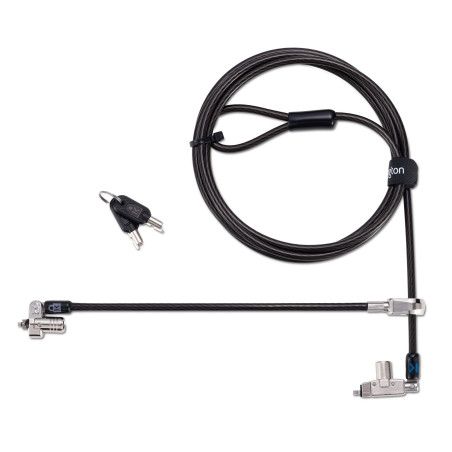 Kensington - Câble de Sécurité N17 2.0 avec 2 Verrous à Clé pour Encoches Wedge, Antivol de 1,8 m en Acier au Carbone pour Ordin
