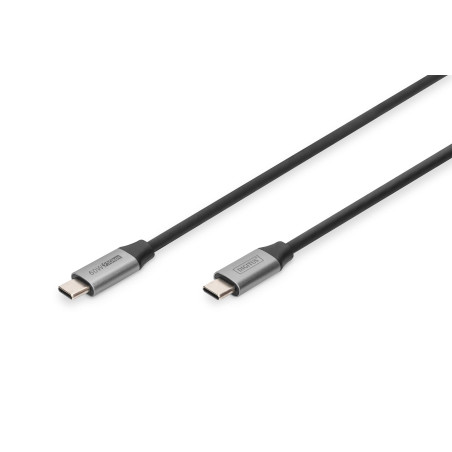 DIGITUS Câble USB-C – USB 3.2 Gen1 – 1 m – 5 Gbps – Vidéo 4k 60 Hz – 60 W Power Delivery 3.1 – Noir