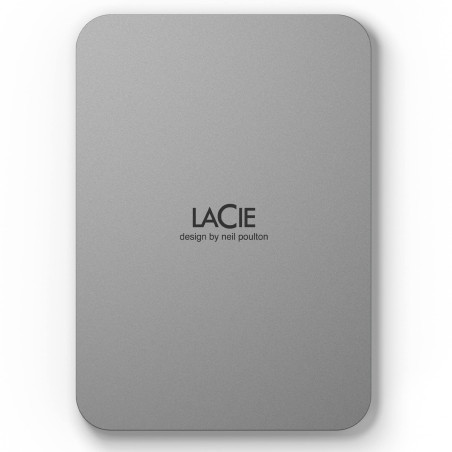 LaCie Mobile Drive V2 5TB — design fin, USB‑C Disque dur externe portable 2,5", Moon Silver, pour Mac et Windows — Service Rescu