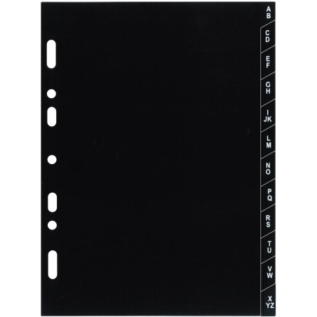 Exacompta 28223E - Recharge Intercalaires Alphabétique de A à Z en Plastique pour Organiseur Exatime 21 - 12 feuillets - 14,2 x