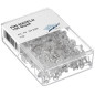 Wedo - 54 249 - 100 punaises transparentes - 10 mm x 23 mm