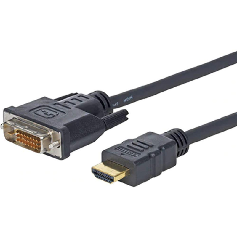 VivoLink 1.0m HDMI - DVI-D 1 m Noir
