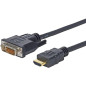 VivoLink 1.0m HDMI - DVI-D 1 m Noir