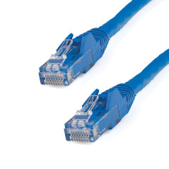 Cordon de raccordement UTP CAT6-7,5 m - sans Crochet - Câble Patch RJ45 - Fil en cuivre de 0,25 mm2 - Bleu (N6PATC750CMBL)