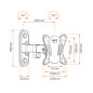 Metronic - SD - Inclinable, dépliable et orientable pour TV 33 à 71 cm Metronic - SD - Inclinable, dépliable et orientable pour TV 33 à 71 cm