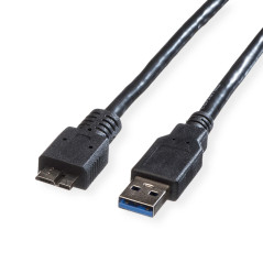 ROLINE USB 3.0 Cable, A M - Micro B M, 0,8m