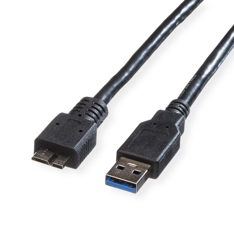 ROLINE USB 3.0 Cable, A M - Micro B M, 0,8m