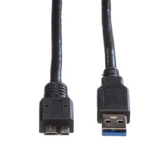 ROLINE USB 3.0 Cable, A M - Micro B M, 0,8m