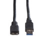 ROLINE USB 3.0 Cable, A M - Micro B M, 0,8m