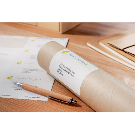 AVERY - 1400 Étiquettes Autocollantes Blanches Personnalisables - 100% Recyclées - Format 99,1 x 38,1 mm - Impression Laser et J