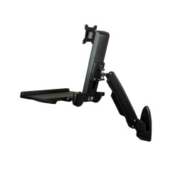 StarTech.com Support de bureau debout mural pour écran à fixation VESA jusqu'à 24" et 8 kg - Bras articulé pour moniteur (WALLST