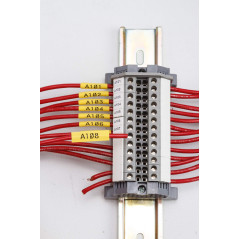 Brady M21-125-C-342-Yl Étiquette à Imprimer Noir, Jaune Imprimante D'Étiquette Non-Adhésive, Étiquettes à Imprimer (Noir, Jaune,