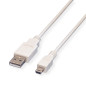 Value Câble USB 2.0, type A - 5 broches mini, blanc, 3 m