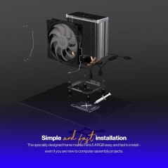 ENDORFY Fera 5 ARGB Refroidissement par air du CPU, AM4, AM5, LGA1700, LGA1200 | EY3A007