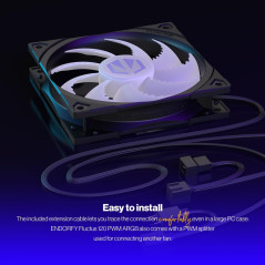 ENDORFY Fluctus 120 PWM ARGB, ventilateur de protection d'ordinateur, haute efficacité et silence, rétro-éclairage ARGB | EY4A00