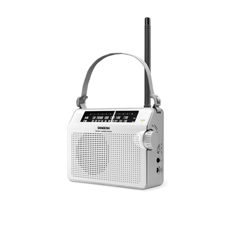Sangean PR-D6 Radio analogique réglage Grave Blanc