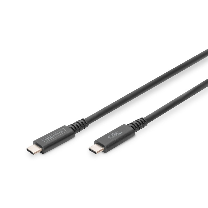 DIGITUS Câble USB-C – USB4 Gen3 – 1 m – 40 Gbps – Vidéo 8K 60 Hz, 4K 60 Hz – 240 W Power Delivery 3.1 – Noir DIGITUS Câble USB-C – USB4 Gen3 – 1 m – 40 Gbps – Vidéo 8K 60 Hz, 4K 60 Hz – 240 W Power Delivery 3.1 – Noir