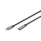 DIGITUS Câble d'extension USB 3.2 Gen1 – 1 m – USB-C (fiche) vers type C (prise) – 5 Gbps – vidéo 4k 60 Hz – 60 W – pour ordinat DIGITUS Câble d'extension USB 3.2 Gen1 – 1 m – USB-C (fiche) vers type C (prise) – 5 Gbps – vidéo 4k 60 Hz – 60 W – pour ordinat