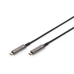 DIGITUS USB-C AOC Hybrid Câble de connexion AV en fibre optique - USB 3.1 - Displayport 1.2 - DP Alt-Mode - Plug&Play - Câble au