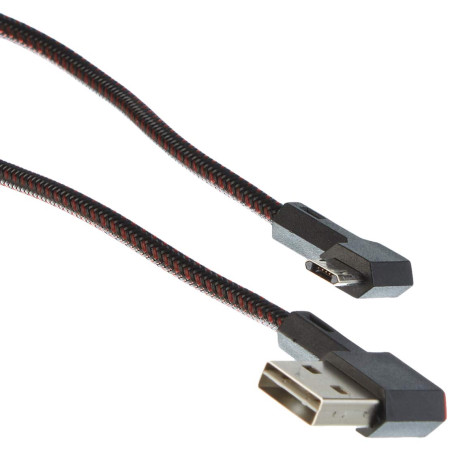 DeLOCK USB2 Kabel A-MicroB gewinkelt, 2m câble USB USB 2.0 USB A Micro-USB B Noir