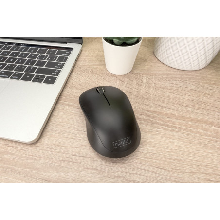 DIGITUS Souris Optique sans Fil 3D, 2,4 GHz, 1000 dpi, Noir