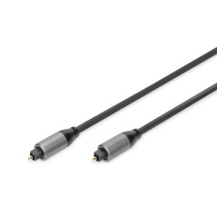 DIGITUS câble audio optique - Toslink à Toslink - SPDIF - fibre optique - 3m - noir - pour chaîne hi-fi, home cinéma, barre de s