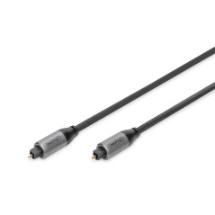 DIGITUS câble audio optique - Toslink à Toslink - SPDIF - fibre optique - 3m - noir - pour chaîne hi-fi, home cinéma, barre de s