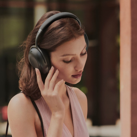 KEF Casque sans Fil Mu7 à Réduction de Bruit, Gris Argent | Connectivité Filaire/sans Fil | Circumaural
