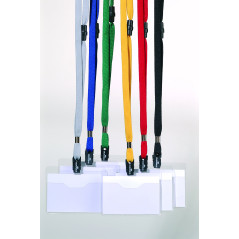 Durable 813901 Pochette Porte-badge Universel avec Lacet Textile Noir Format 60 x 90 mm Plastique Résistant Transparent Boîte de