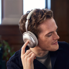 KEF Casque sans Fil Mu7 à Réduction de Bruit, Gris Argent | Connectivité Filaire/sans Fil | Supra -auriculaire