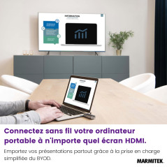 Wireless HDMI Extender 1080p – Marmitek Stream S1 Pro – Émetteur Récepteur HDMI sans Fil – Plug & Play sans Wi‑FI/Logiciel – Com