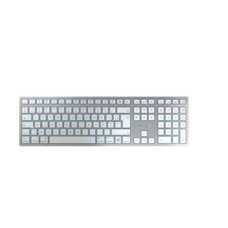 Cherry KW 9100 Slim for Mac, Clavier sans Fil Mac, Disposition française (AZERTY), Connexion Bluetooth ou 24 GHz, Touches Plates
