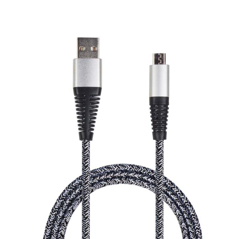2GO Câble de données USB - Argenté/Micro USB - 1 m 2GO Câble de données USB - Argenté/Micro USB - 1 m