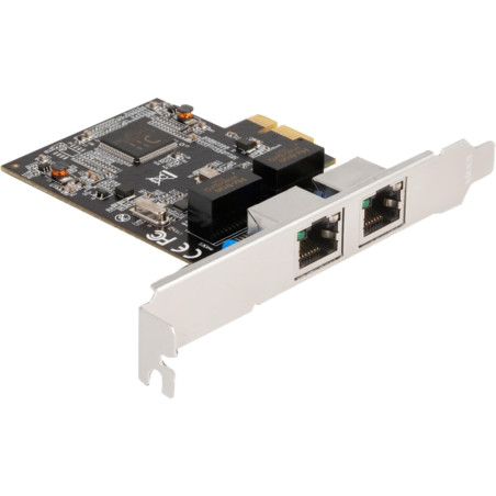 DELOCK PCIE x1 Auf 2X RJ45 Gbit 88615